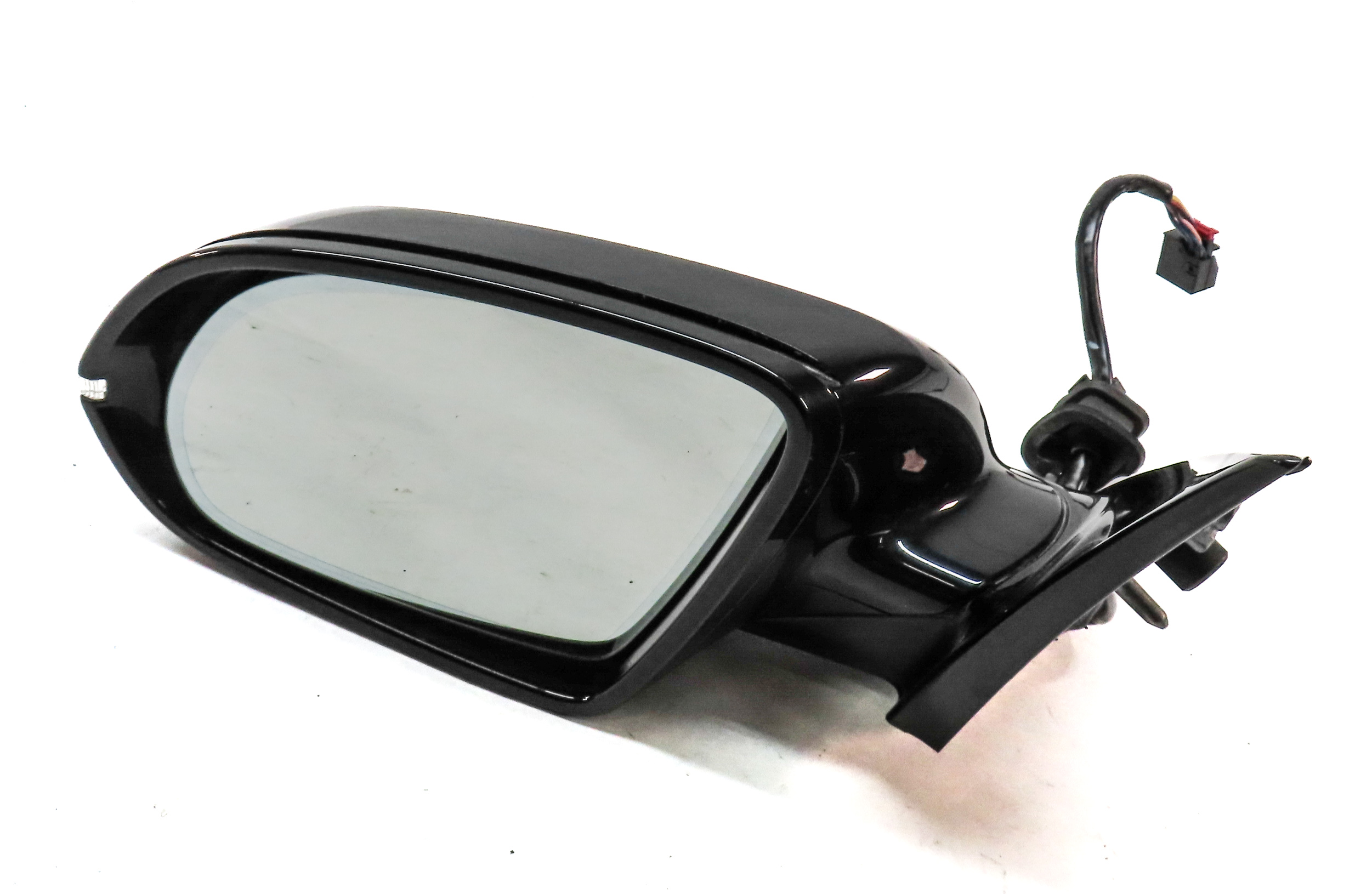 2011-2014 AUDI A8 S8 (D4 4H) LEFT P-FOLD HEATED MEM AUTODIM DOOR MIRROR (BLACK) — exact item pictured